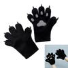 Stylish Plush Animal Paws Gloves Soft Faux Fursuit Cosplay Accessory Unisex Multi Color