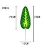 10 Pcs Artificial Plants Tropical Palm Leaves Hawaii Luau Summer Party Jungle Safari Birthday Party Wedding Decor Fake Plants