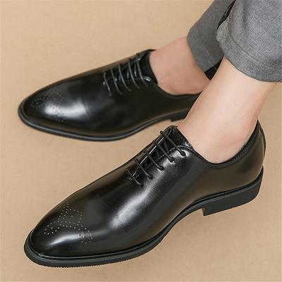 Designer Neue Schwarz Braun Herren Spitz Schnürschuhe Brogues Oxford Schuhe Männlich Hochzeitskleid Homecoming Formal Hochzeitsschuhwerk