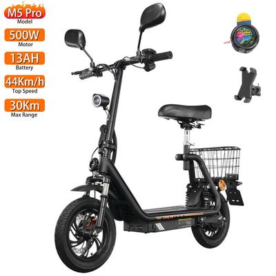Patinete Eléctrico Twofish M5 Pro Motor 500W Rueda de 12" Patinete Eléctrico Urbano 48V 13Ah Frenos de Disco Doble Carga Máxima 120Kg Autonomía Máxima 30Km