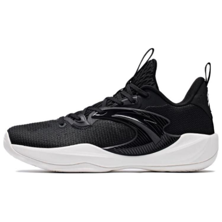 Anta Light Cavalry 9 Comfortable Casual Shock Absorption Non-Slip Wear-Resistant Low-Top Basketball Shoes Men sneaker Black White 112421610-2