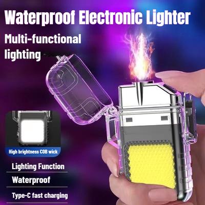 Torcia ricaricabile multifunzionale COB da lavoro a LED mini torcia portachiavi luce Illuminazione accendino