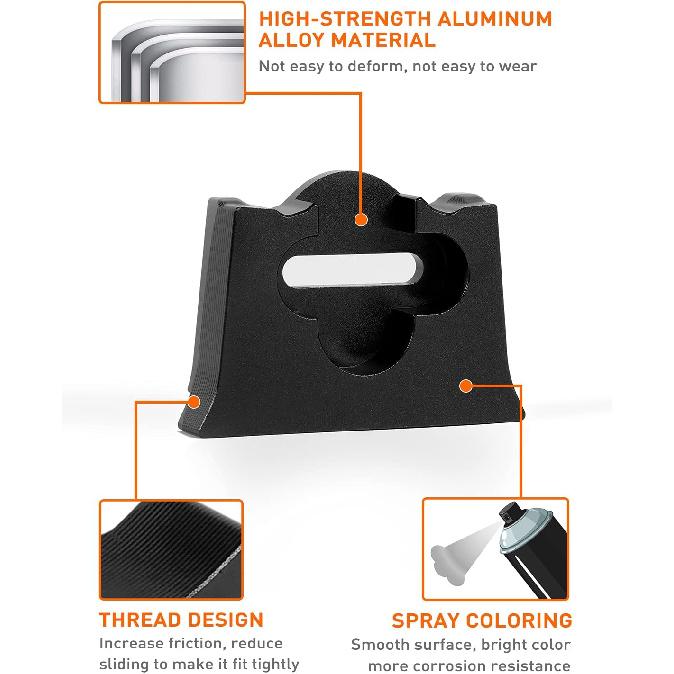 Savadicar TL01 Tailgate Limiter, Aluminum Alloy Rear Trunk Door Latch, Tail Gate Stopper for 2007-2018 Jeep Wrangler JK JKU 2-Door & 4 Door, Tailgate