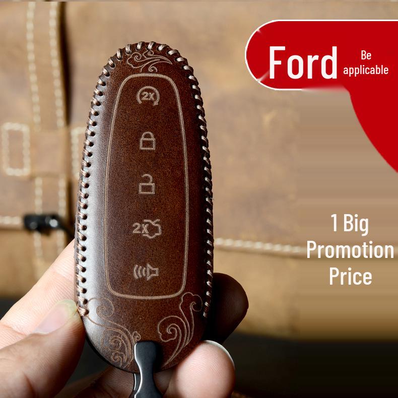 

Винтажный чехол для ключа из коровьей кожи для Ford Edge & Explorer 12-14