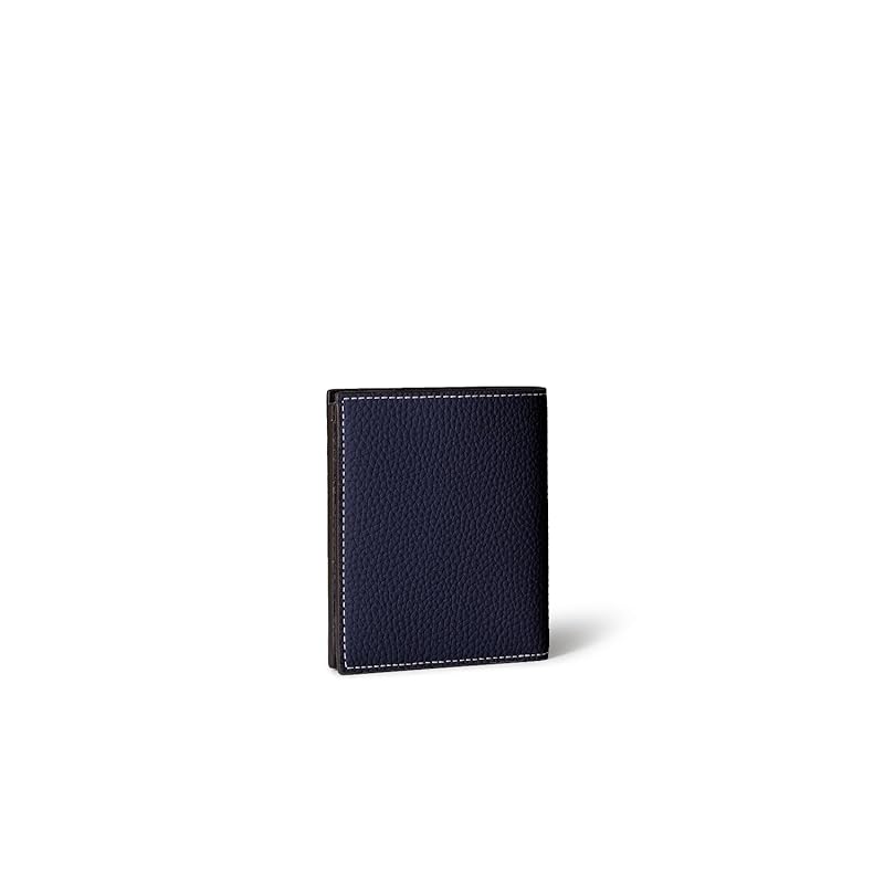 

[Bonaventura] All Bottarato leather (shrink leather) bifold wallet [Navy ] wallet Europe s finest leather genuine leather present new life white day