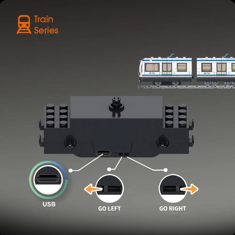 Elektryczny Pociąg Metra Samochód Miejski Metro Tram Akumulator Litowy Silnik Klocki Techniczne Zabawki Dla Dzieci Prezenty