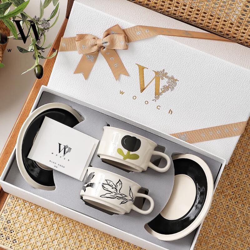 WOOCH Винтажный набор из керамической чашки и блюдца