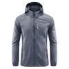 Men's Summer Solid Color Hooded Simple Slim Sunwear Outdoor Sports Jacket