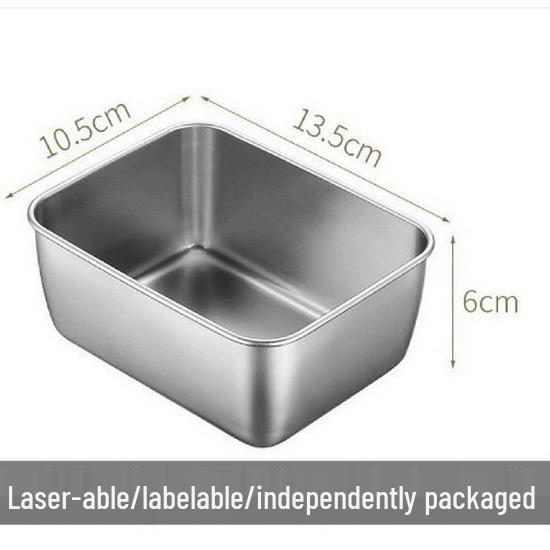 Five-Piece Round Stainless Steel Refrigerator Storage Set with Lids