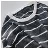 New striped long-sleeve round-neck T-shirt for women, spring and autumn 2026, stylish, loose-fitting, slimming base shirt