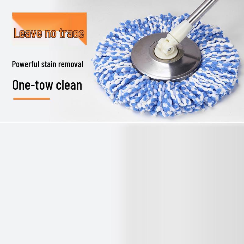 Rotating Mop with Universal Cotton Head Replacement for Household Use