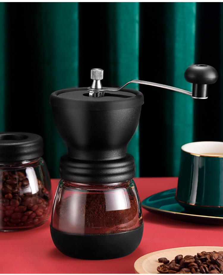 Manual Hand-crank Glass Coffee Bean Grinder