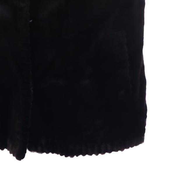 SAGA MINK Real fur Fur coat F Brown Half coat jacket Women Used