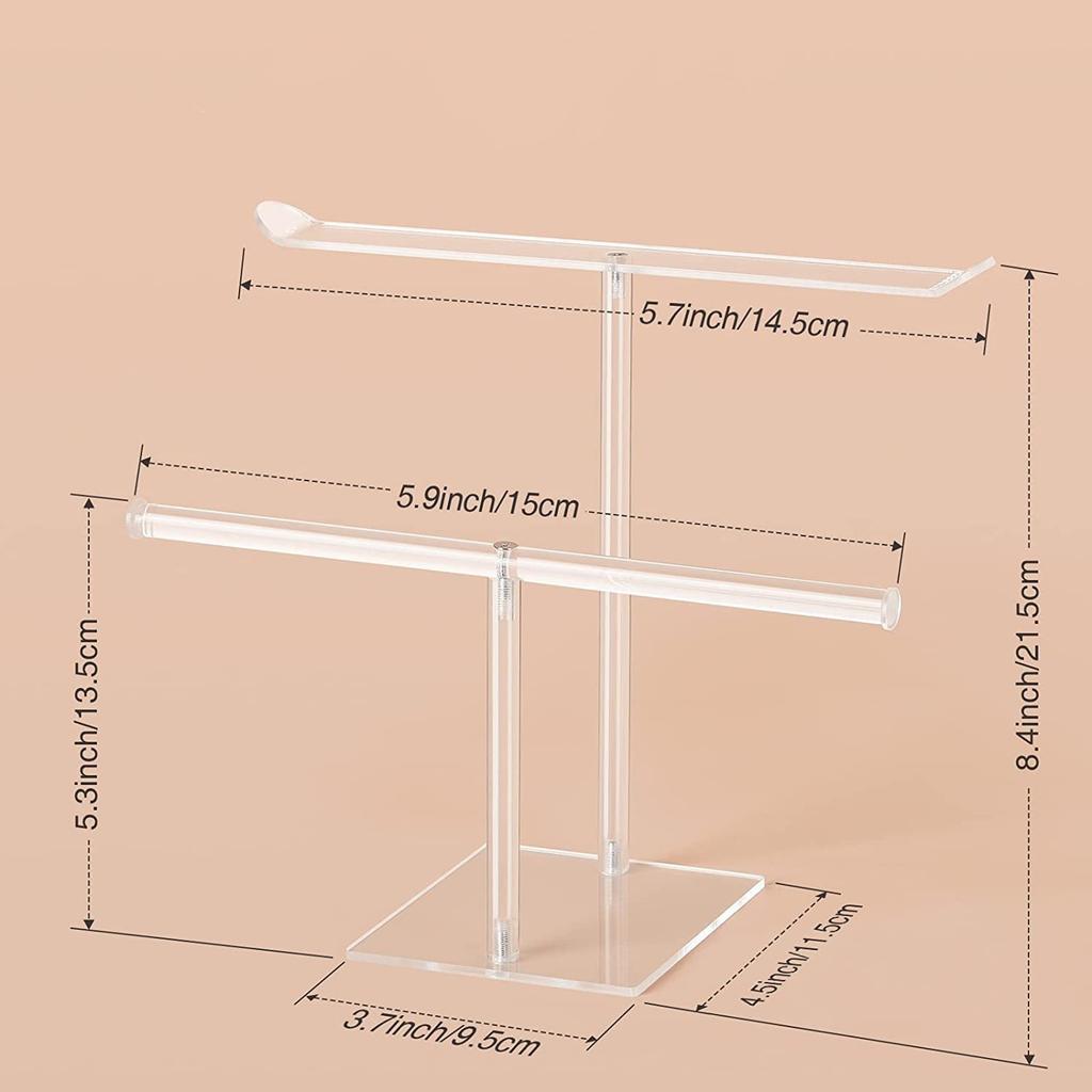 Acrylic Headband Holder Hair Accessories Organizer Clear Stand for Girls Clear Hair Ties Holder Headband Display Stand