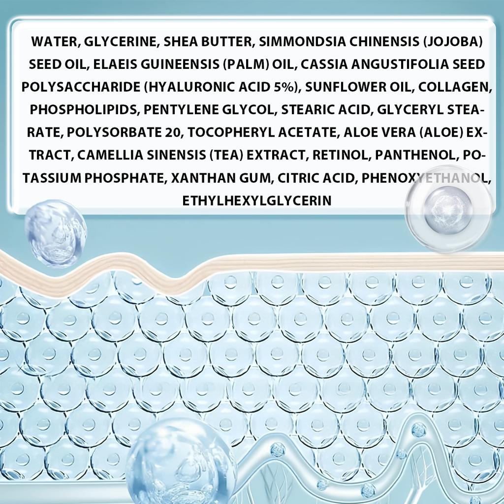 Nawilżający Krem na Dzień i Noc 50g – Krem Przeciwstarzeniowy z Retinolem i Kolagenem dla Jędrnej i Nawilżonej Skóry