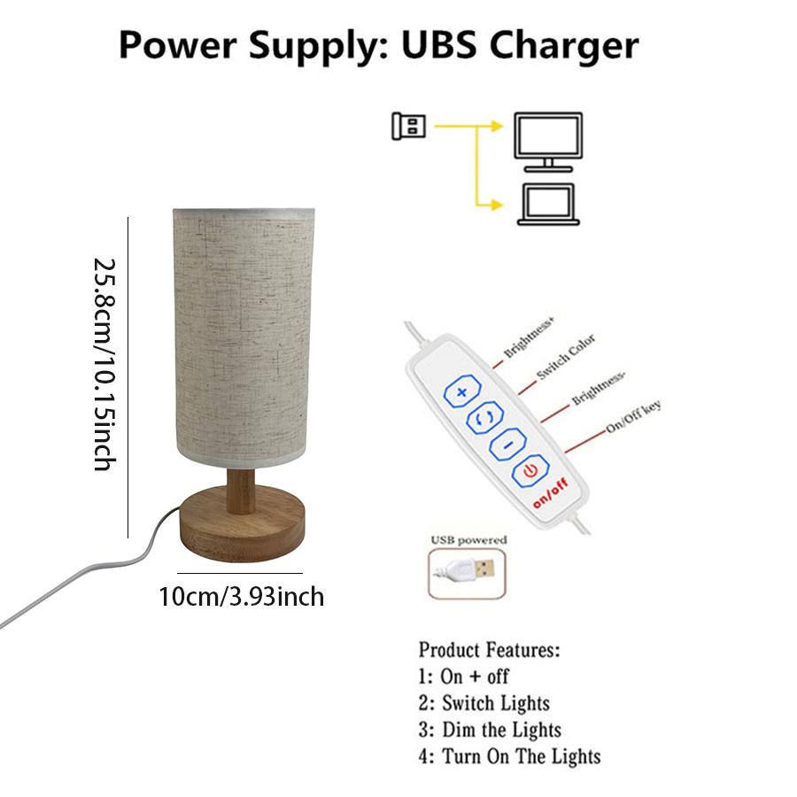 

Современная простая атмосфера лампы из цельного дерева, ночник для защиты глаз, прикроватная лампа для спальни, светодиодная трехцветная декоративная лампа Tricolor&Beige белый