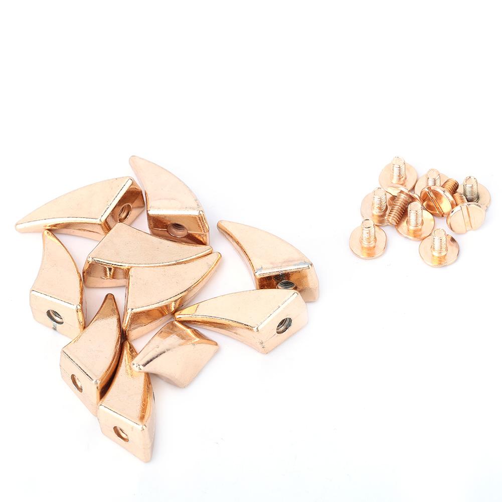 10Pcs DIY Colorful Alloy Spikes Punk Studs Rivet Bullet for Clothing Hat Decoration(Gold)