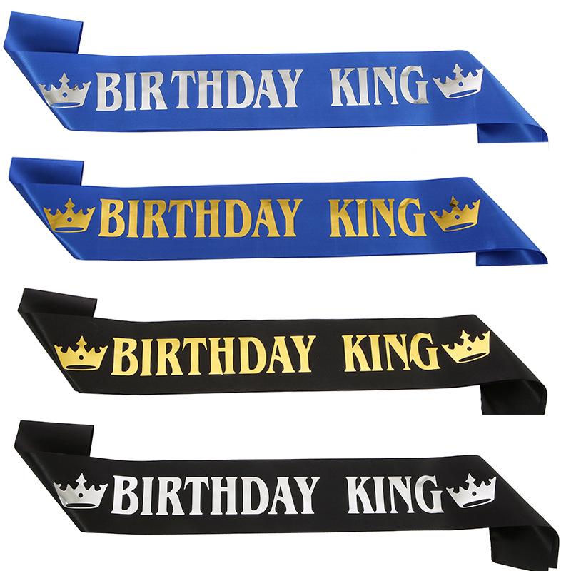 

Men s Birthday King Sash Belt with Elegant Hot Stamping for Celebration