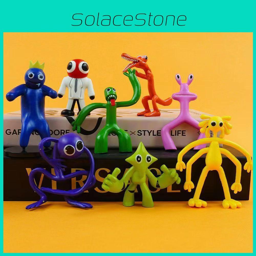 Colorful Rainbow Friends Pvc Figurine Set Including 8 Unique Collectible Toys