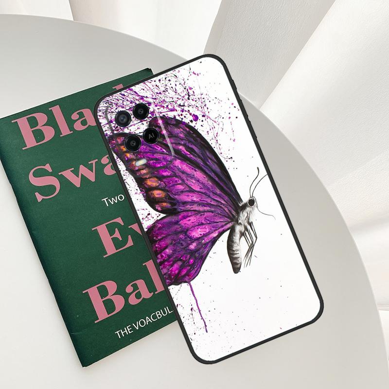 Luxury Butterfly Case For Oppo A15 A16 A17 A52 A72 A76 A96 A54 A74 A94 A54S A57S A58 A78 A98 A57 A77 Cover