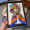 High-end large square scarf silk scarf women's new versatile neck summer thin bag head mother scarf with shawl