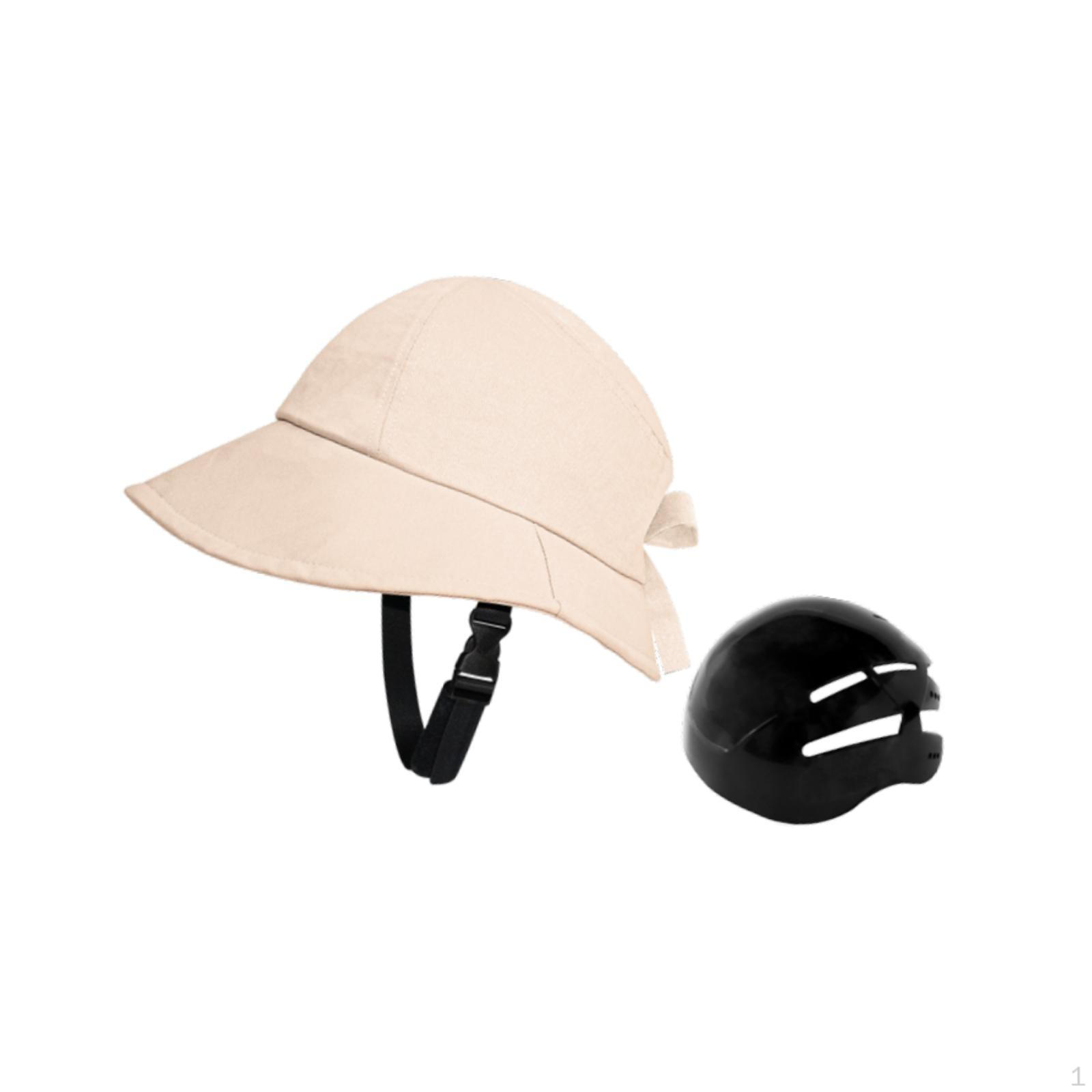 

Adjustable Cycling Hat with Hard Shell for Outdoor Use Wide Brim And Chin Strap