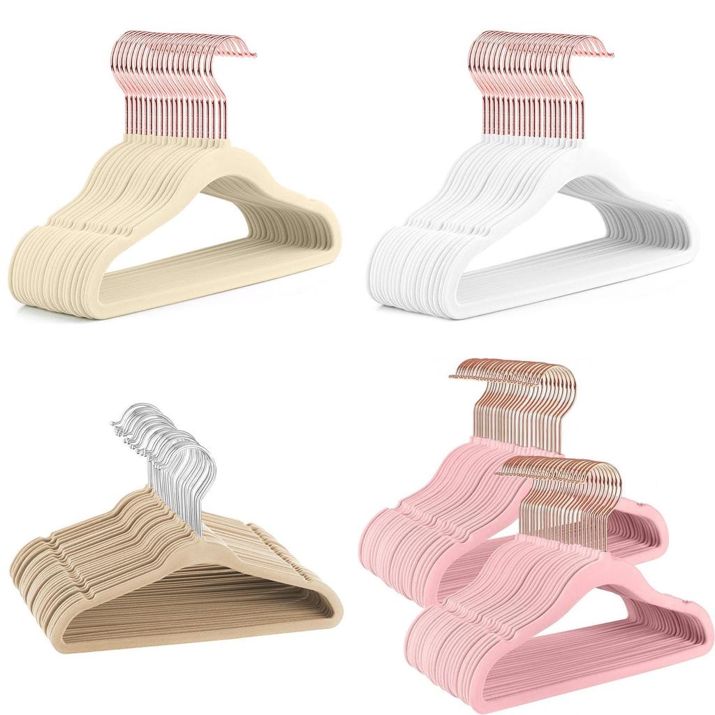 Plastic Suede Baby Clothes Hangers With Nonslip Design For Kids Storage And Organization