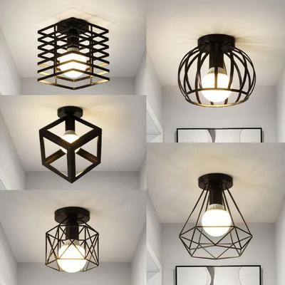 New Retro E27 Ceiling Lamps  Corridor Foyer Balcony Indoor Vintage Ceiling Lighting Fixture  Bedroom Restaurant Interior Light