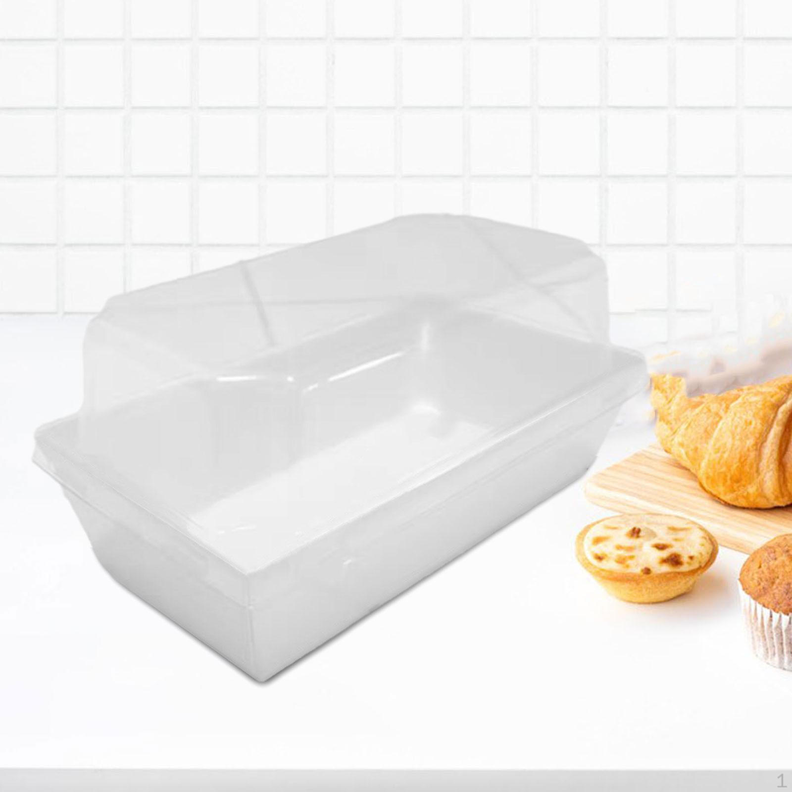50 Pieces Food Box to Go Boxes with Clear Lid Household Packaging for Donuts short