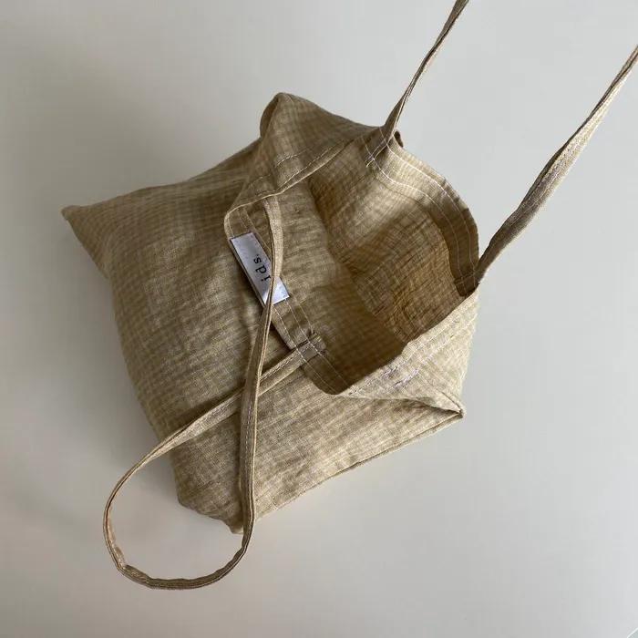 Mustard Linen Mini Bag