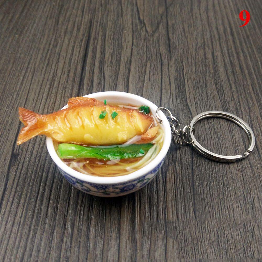

Подвеска для сумки Сине-белая фарфоровая чаша Симуляция Китайская еда Еда Брелок Брелок 9