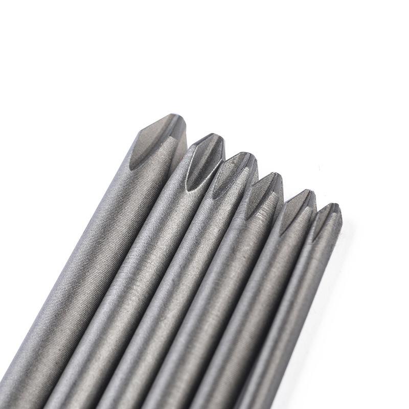 6-Piece 150mm Long Phillips Screwdriver Bit Set, PH1 & PH2, S2 Material
