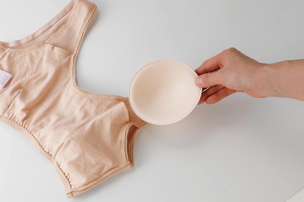 Cotton Soft and Comfortable Bra Beige LL 100% (2 pieces)