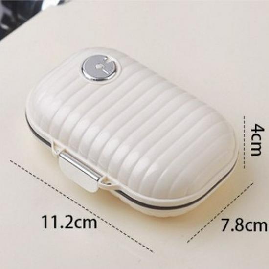 Compact Waterproof 7-Day Pill Box with Three Daily Compartments