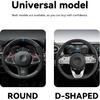 Bling Car Steering Wheel Cover, 15 Inch Rhinestones Soft Leather Elastic Steering Wheel Protector, Sparkly Crystal Diamond For Women Girls, Car