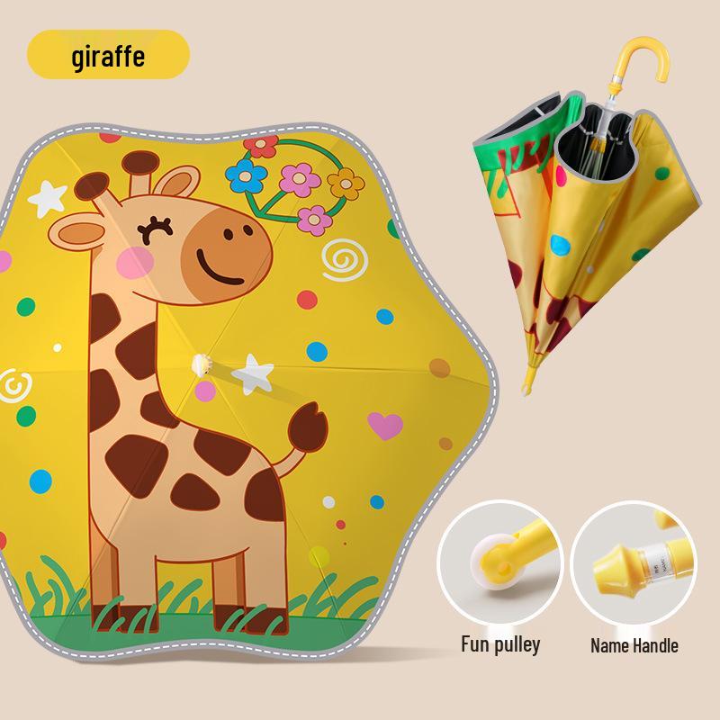 Children's Safe Round-Corner Cartoon Umbrella for Primary School and Kindergarten