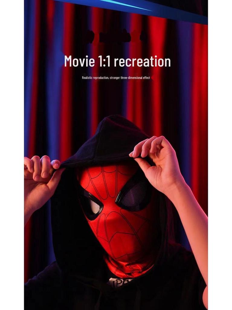 Spider-Man Electric Light-Up Mask - Miles Cosplay Halloween Toy Gift