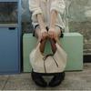 Korean Niche Retro Patchwork Canvas Tote Bag Fashion Versatile Shoulder Bag Handbag Large Capacity Underarm Bag