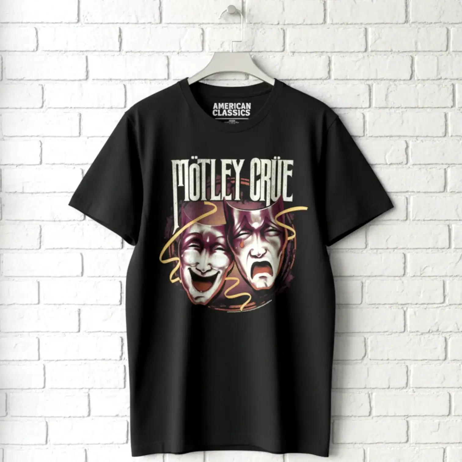 Motley Crue Theater of Pain Drama Masks Men s T Shirt Heavy Metal Rock Concert XS