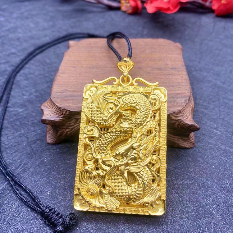 Vietnamesischer Sandgold Buddha Anhänger: Vergoldetes Maitreya Flammen Design