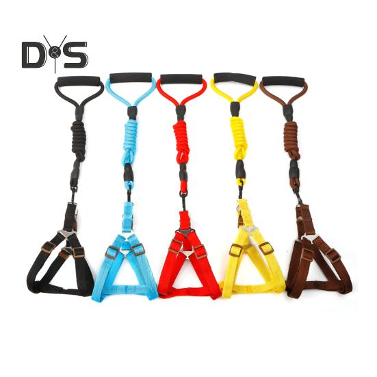 Hundegeschirr mit Leine, Hundetrainingsweste, Führstrick mit weich gepolstertem Griff, Haustier-Traktionszubehör für kleine und mittelgroße Hunde und Katzen