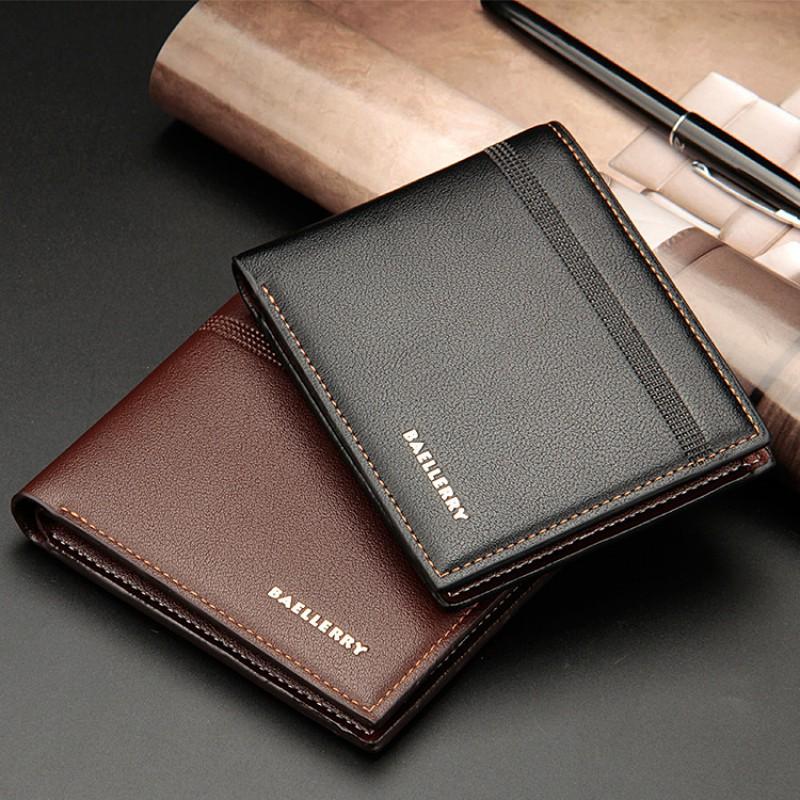 Wallet Men's European American Business Youth Short Anti Demagnetization Multi Slot Thin
