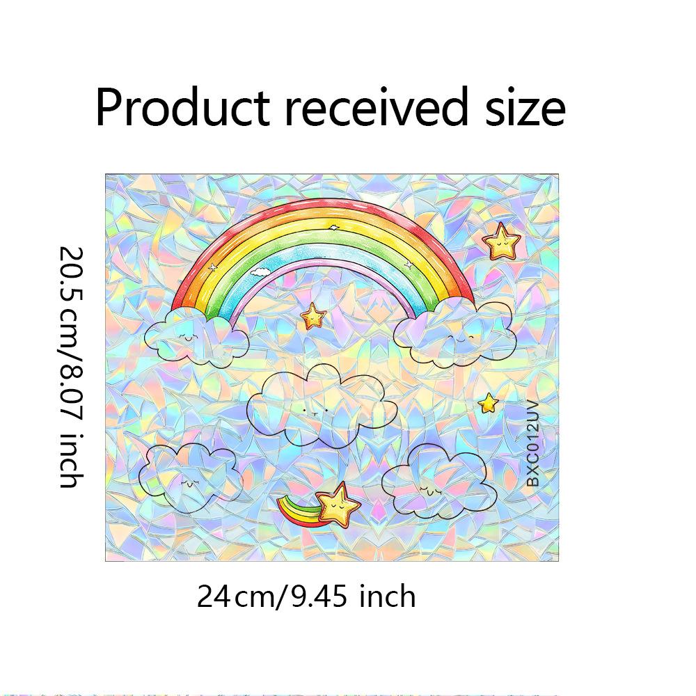 

Лазерные красочные облака, радуга и звезды, украшение и декор стеклянных дверей и окон, статические оконные наклейки