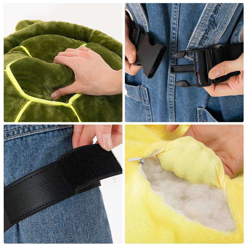 Zimní lyžařské ochranné vybavení Želva plyšová hračka Prdící polštář Měkké roztomilé hnědé medvídě Chrániče kolen Chránič kyčlí Lyžařská protipádová podložka