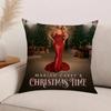 Funda de almohada Merry Christmas de la cantante Mariah Carey Cojines de oficina Adecuado para sofá coche dormitorio Funda de cojín decorativa