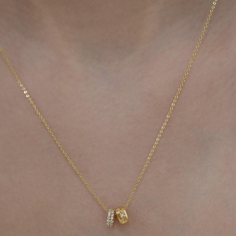 TATIANA (925 Silver) Double Knot Pendant Necklace NZ2476