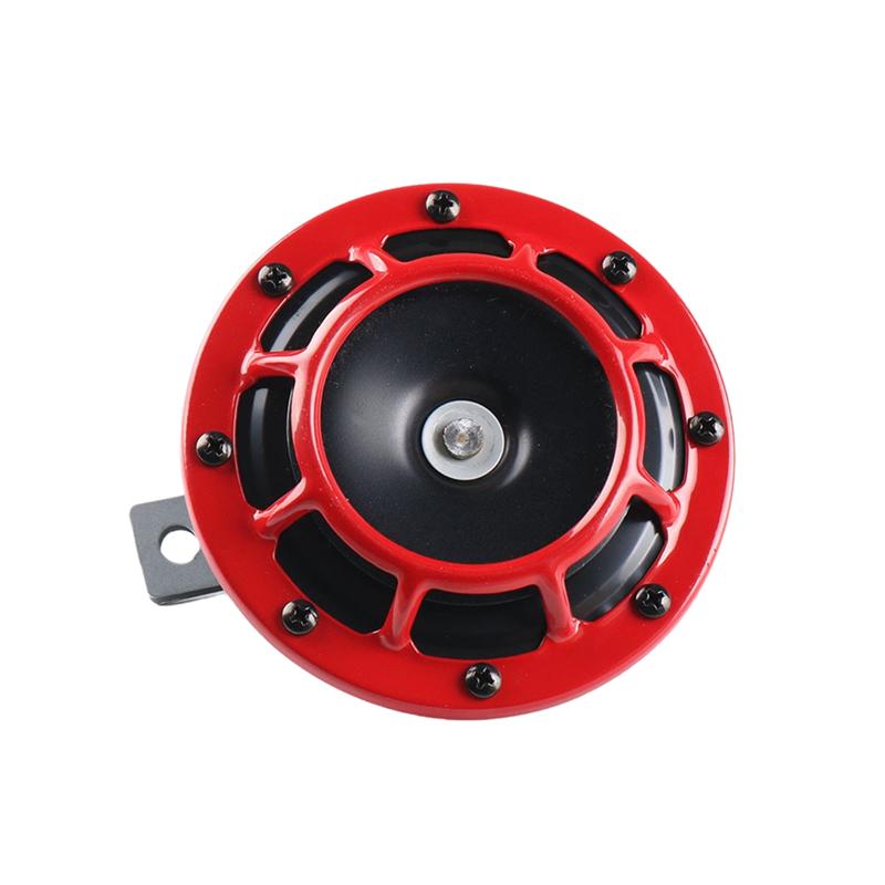 Universal Car Motorcycle Horn 12V Car Modified Horn High Pitch Red Basin Electric Horn Snail-AD39