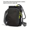 Adjustable Strap Nylon Crossbody Bag with Bottle and Phone Pocket, Zipper Closure - Available In Orange, Light Green, Light Blue, Gray, Black