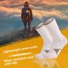 Anti-slip Wear-resistant Knitted Crew Length Thick Cashmere Merino Wool Sports Socks for Unisex Outdoor Mountaineering