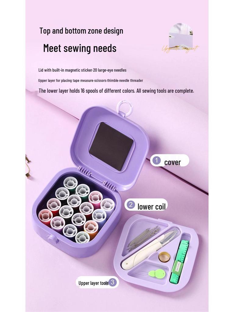 Premium Magnetic Needle & Thread Box: Compact High-Quality Sewing Kit for Home and Dormitory Use